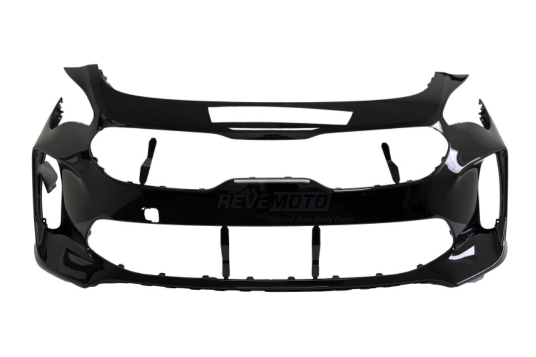 28316A - 2021 Kia Stinger Front Bumper Painted (GT-Line Models) Aurora Black Pearl (ABP) 86510J5600