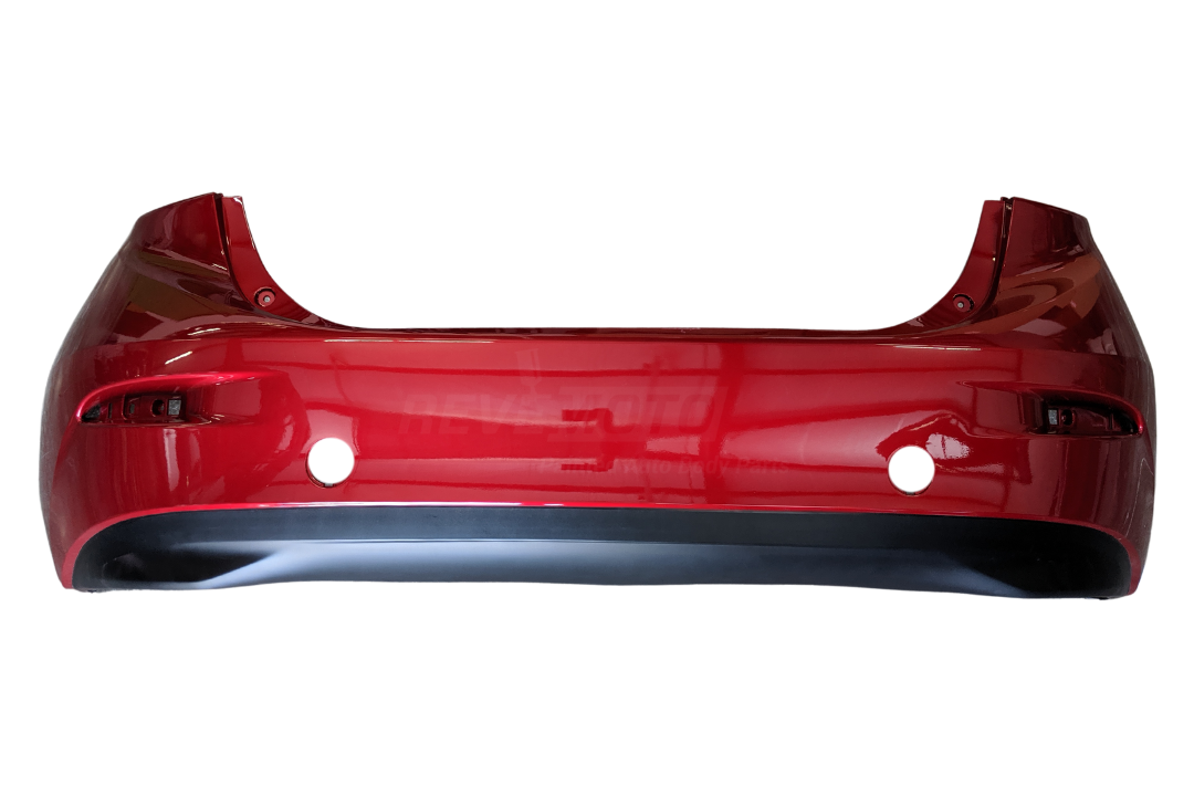 2014-2018 Mazda Mazda3 Rear Bumper Painted (Sedan Models) Soul Red Metallic (41V) BJS750221ABB MA1100215