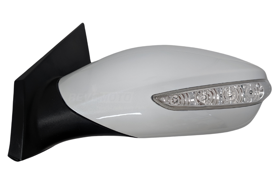 2011-2014 Hyundai Sonata Side View Mirror Painted (WITH: Heat, Turn Signal Light | WITHOUT: Eco Models) Porcelain White Pearl (WHC) 876103Q110 HY1320168