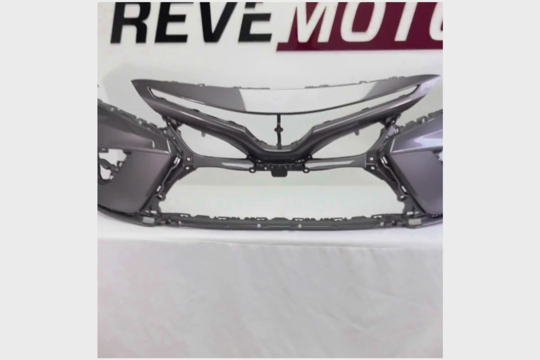 2018-2020 Toyota Camry Front Bumper Painted (SE/XSE Models) Predawn Grey Mica (1H1) 521190X939 TO1000441 ReveMoto Painted Auto Parts Replacement 