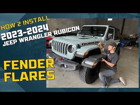 2023 2024 Jeep Wrangler Rubicon Fender Flare Removal and Installation. Get Painted to Match Ones