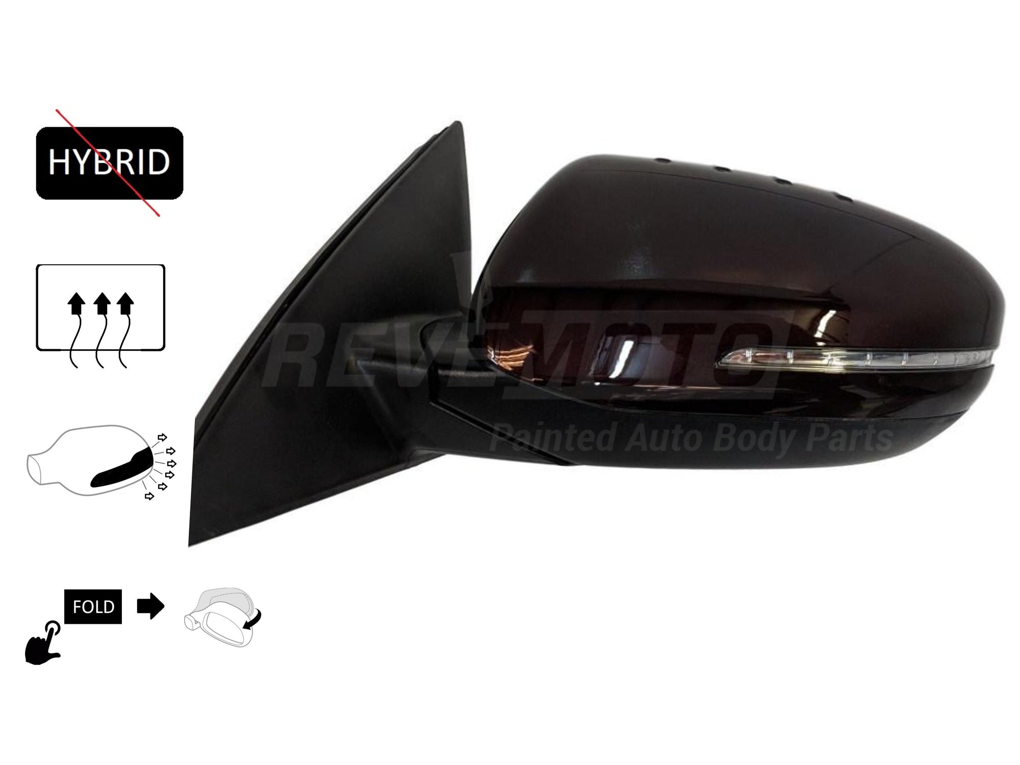2013 Kia Optima Side View Mirror Painted (Left, Driver-Side